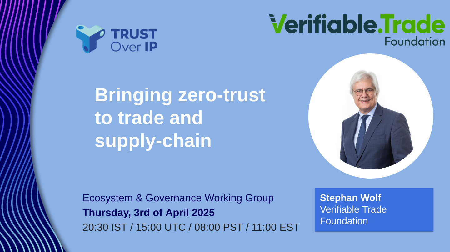 Bringing zero-trust to trade and supply-chain - Stefan Wolf